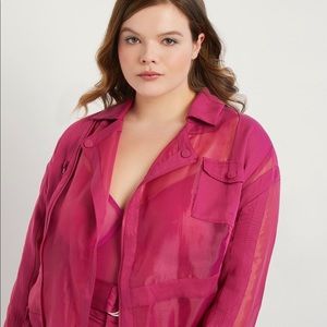 Priscilla Ono x ELOQUII Sheer Moto Jacket